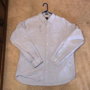 J Crew Mens XL slim fitting Blue Oxford button down shirt